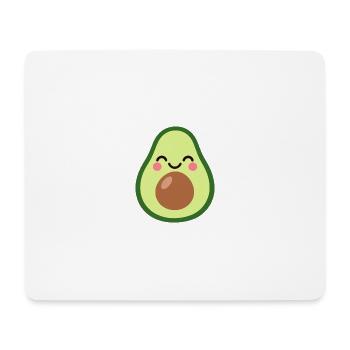 lächelnde Avocado - Mousepad (Querformat) - Weiß - Vorne