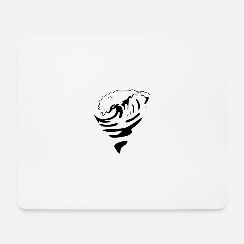 Wellen Meer Ozean Pazifik Atlantik Surfen - Mousepad (Querformat) - Weiß
