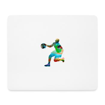 Basketball,ball, bunt , Graffiti - Mousepad (Querformat) - Weiß - Vorne