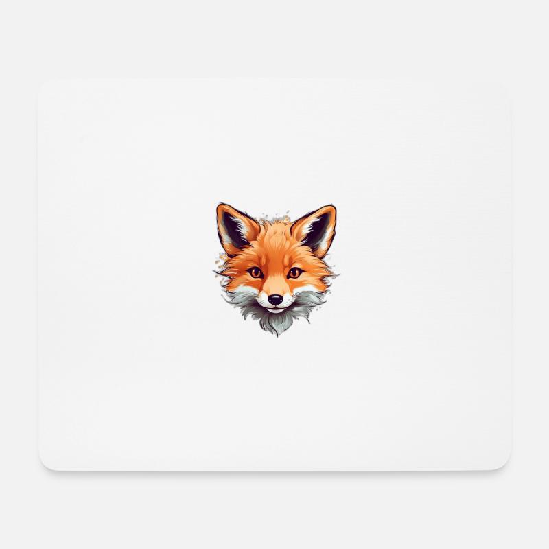 Fuchs Tier Wald Süß Schlau Füchse Hipster Cool - Mousepad (Querformat) - Weiß
