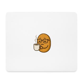 Glasses Rolls with Coffee – Tired Morning Vibe - Mouse Pad (horizontal) - white - Front