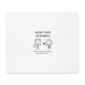 Tes pets puent, mais je t'aime - Tapis de souris (format paysage) - blanc - Devant