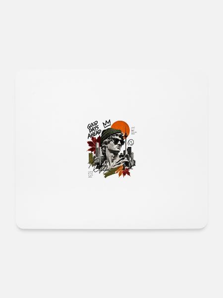 Klassiker trifft City Vibes - Mousepad (Querformat) - Weiß