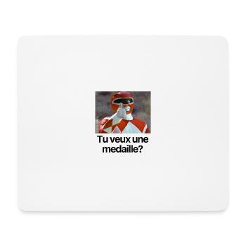 Power Rangers Rouge Ranger Tu Veux Une Medaille? - Tapis de souris (format paysage) - blanc - Devant