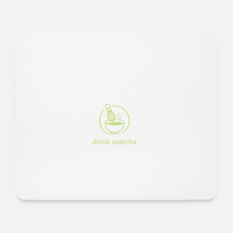 Le Matcha - Tapis de souris (format paysage) - blanc
