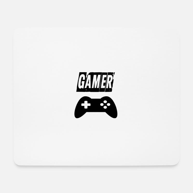 gamer - Mouse Pad (horizontal) - white