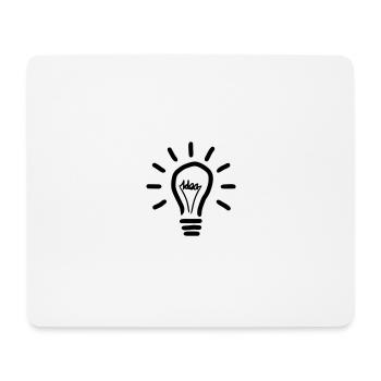 Light Bulb Idea Wire Font - Mouse Pad (horizontal) - white - Front