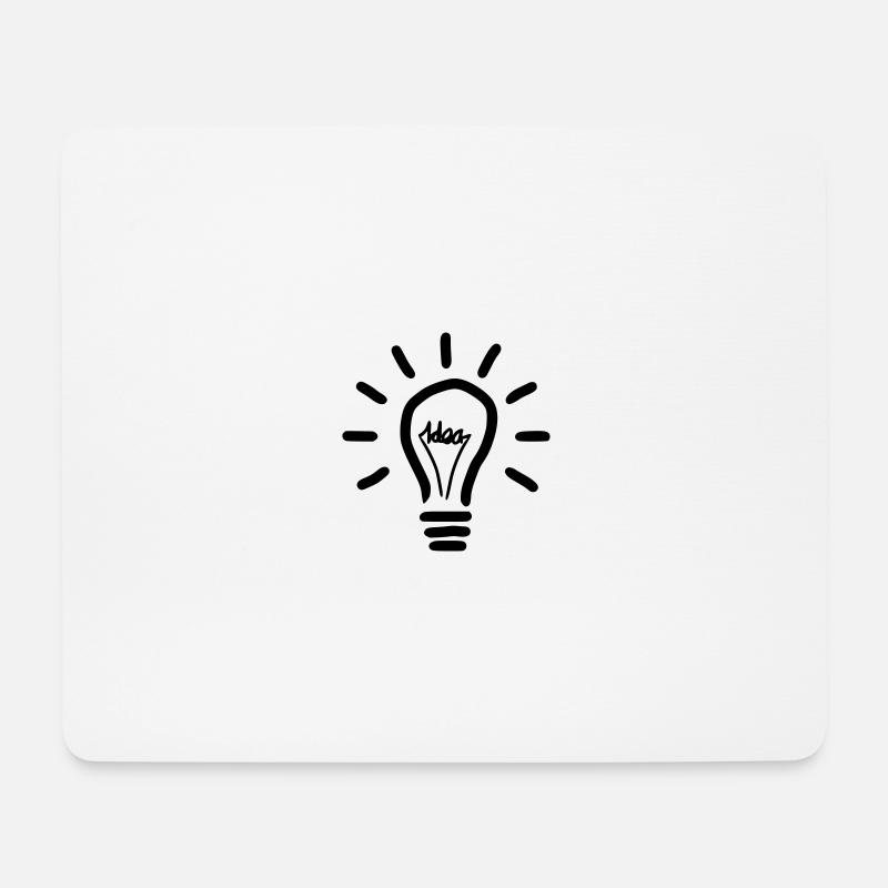 Glühbirne Idee Drahtschrift - Mousepad (Querformat) - Weiß