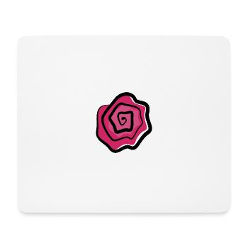 Rose Rosebud Amour Saint Valentin - Tapis de souris (format paysage) - blanc - Devant