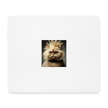 Persian cat Negan as a punk - Mouse Pad (horizontal) - white - Front