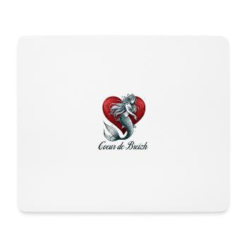 sirene coeur de breizh - Tapis de souris (format paysage) - blanc - Devant
