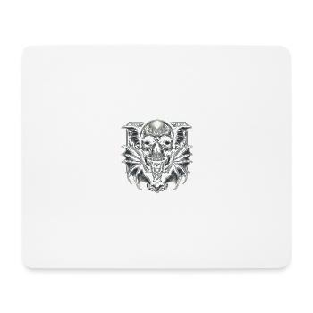 Dark Wings: Skull and Bat - Mouse Pad (horizontal) - white - Front
