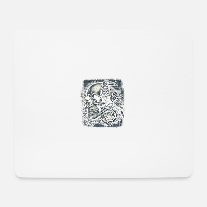 Gothic Memento Mori - Mousepad (Querformat) - Weiß