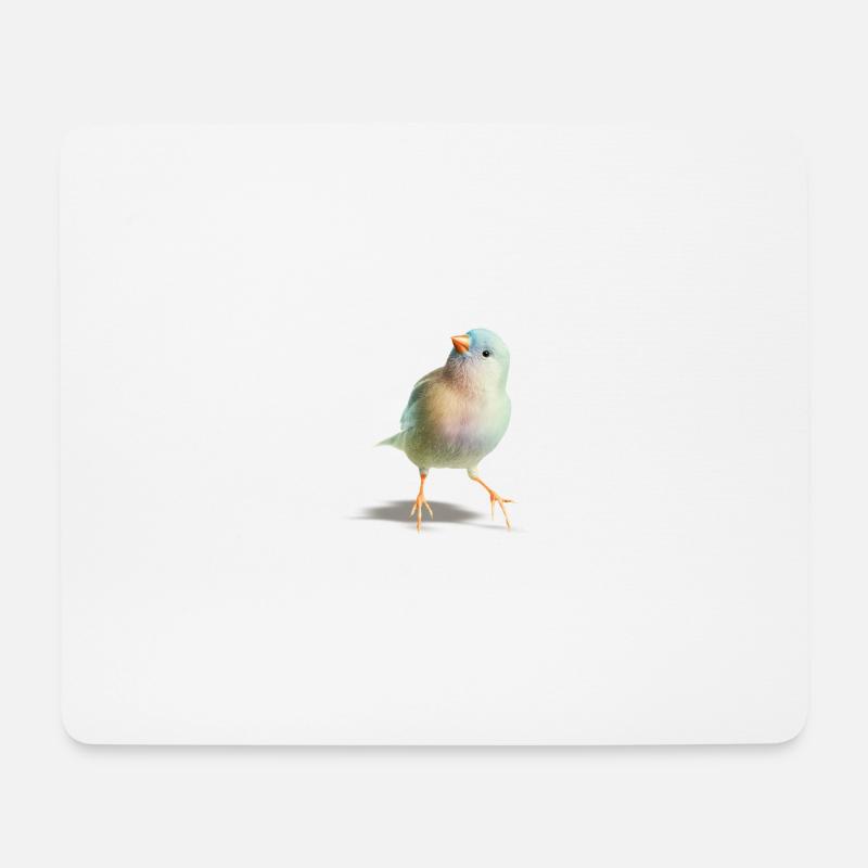 Nachdenklicher Vogel - Mousepad (Querformat) - Weiß