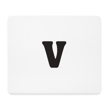 V - Mousepad (Querformat) - Weiß - Vorne