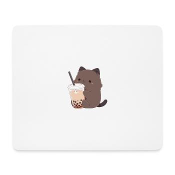 süße Katze - Mousepad (Querformat) - Weiß - Vorne