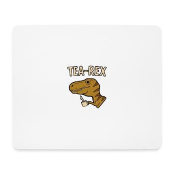 Thé Rex Dinosaure avec tasse - Tapis de souris (format paysage) - blanc - Devant