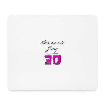 30. Geburtstag - Mousepad (Querformat) - Weiß - Vorne