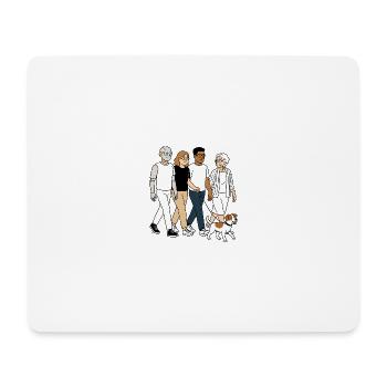 Oma Karin mit Familie - Mousepad (Querformat) - Weiß - Vorne