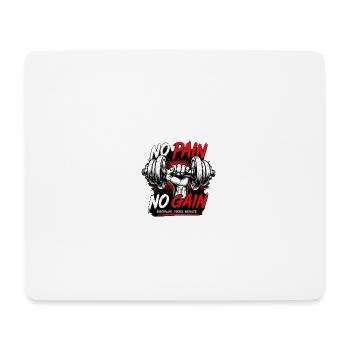 No Pain No Gain Power Lifting - Mouse Pad (horizontal) - white - Front