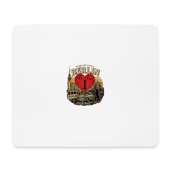 Berlin Heart Rétro Car Vintage - Tapis de souris (format paysage) - blanc - Devant