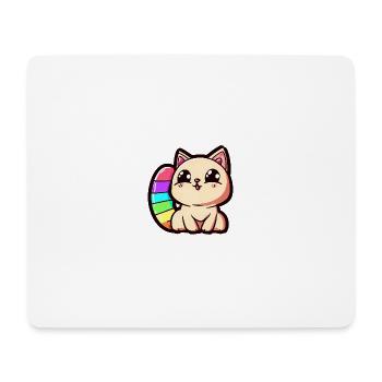 rainbow cat - Mousepad (Querformat) - Weiß - Vorne