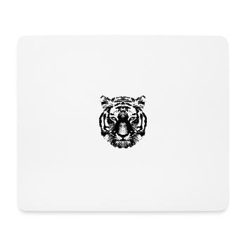 Tiger | Dot Art | black - Mousepad (Querformat) - Weiß - Vorne