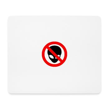 Grey Aliens Prohibited Sign - Mouse Pad (horizontal) - white - Front