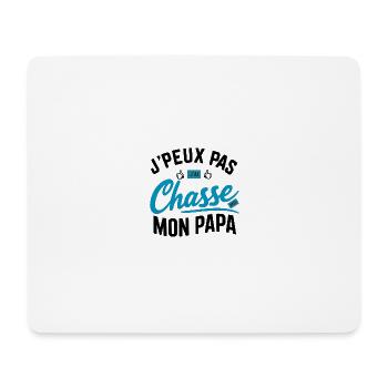 Ich kann nicht, ich habe mit meinem Papa gejagt - Mousepad (Querformat) - Weiß - Vorne