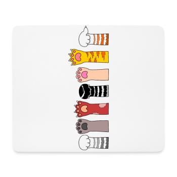 Pattes de chat - Tapis de souris (format paysage) - blanc - Devant