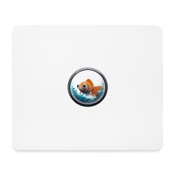 poisson rouge dans un aquarium - Tapis de souris (format paysage) - blanc - Devant
