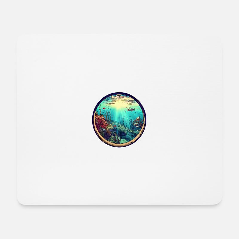 Unterwasser - Mousepad (Querformat) - Weiß
