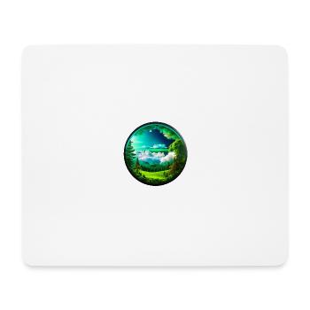 Schöne Landschaft kreisrund freigestellt - Mousepad (Querformat) - Weiß - Vorne