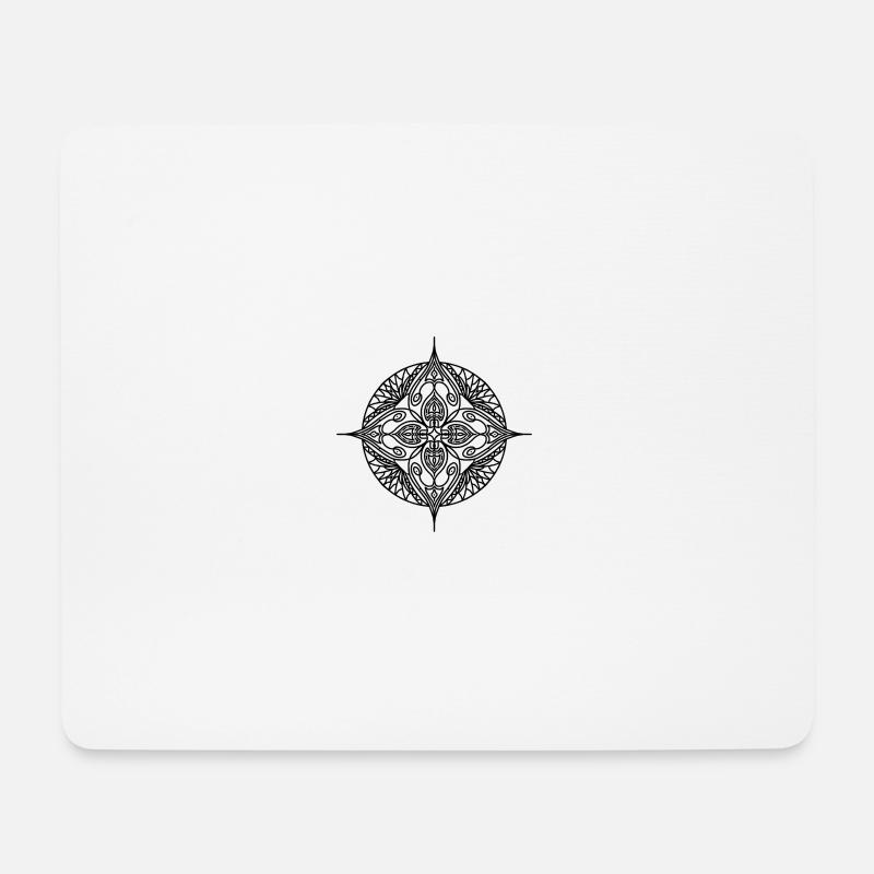 Mandala - Mousepad (Querformat) - Weiß