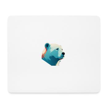 Eisbär - Mousepad (Querformat) - Weiß - Vorne