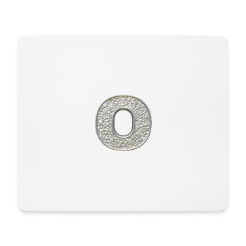 O, letter, letter O, initial, initial O, monogram, - Mousepad (Querformat) - Weiß - Vorne