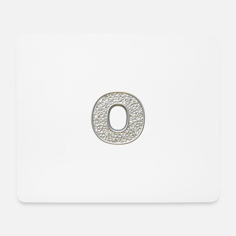 O, letter, letter O, initial, initial O, monogram, - Mouse Pad (horizontal) - white