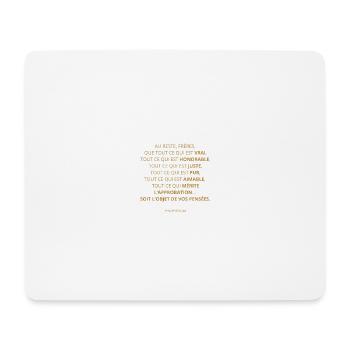 PHILIPPIENS 4:8 - VERSET DE LA BIBLE - Couleur or - Tapis de souris (format paysage) - blanc - Devant