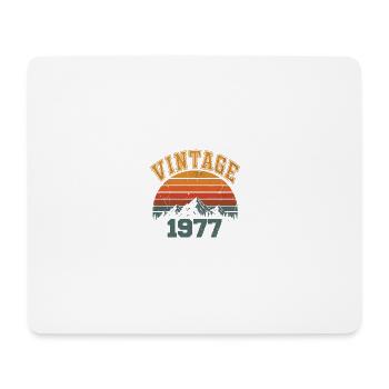 Vintage 1977 Retro Mountain Birthday 1977 - Mouse Pad (horizontal) - white - Front