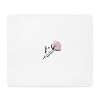 Rosen-Aquarell: zarte Blüte - Mousepad (Querformat) - Weiß - Vorne