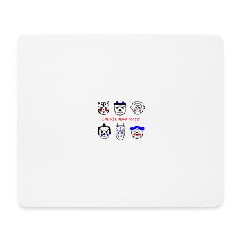 Choose your mask - Mouse Pad (horizontal) - white - Front