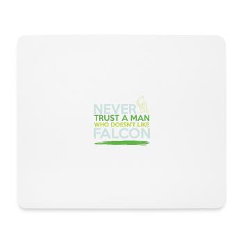 Dicton cool de la fauconnerie - Tapis de souris (format paysage) - blanc - Devant