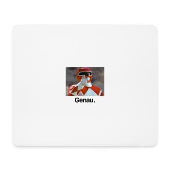 Power Rangers Roter Ranger Genau - Mousepad (Querformat) - Weiß - Vorne