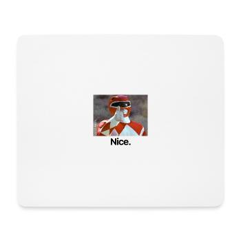 Power Rangers Roter Ranger Nice - Mousepad (Querformat) - Weiß - Vorne