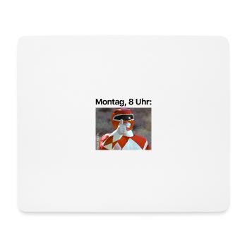Power Rangers Rouge Ranger Montag 8 Uhr - Tapis de souris (format paysage) - blanc - Devant