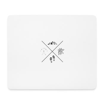 Berg - Mousepad (Querformat) - Weiß - Vorne