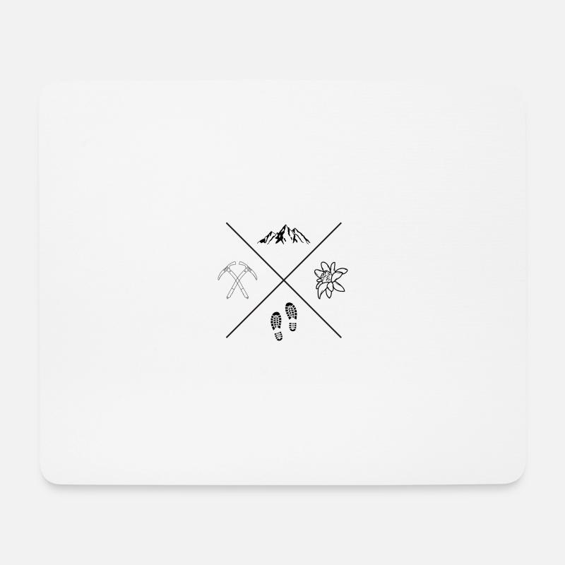 Berg - Mousepad (Querformat) - Weiß