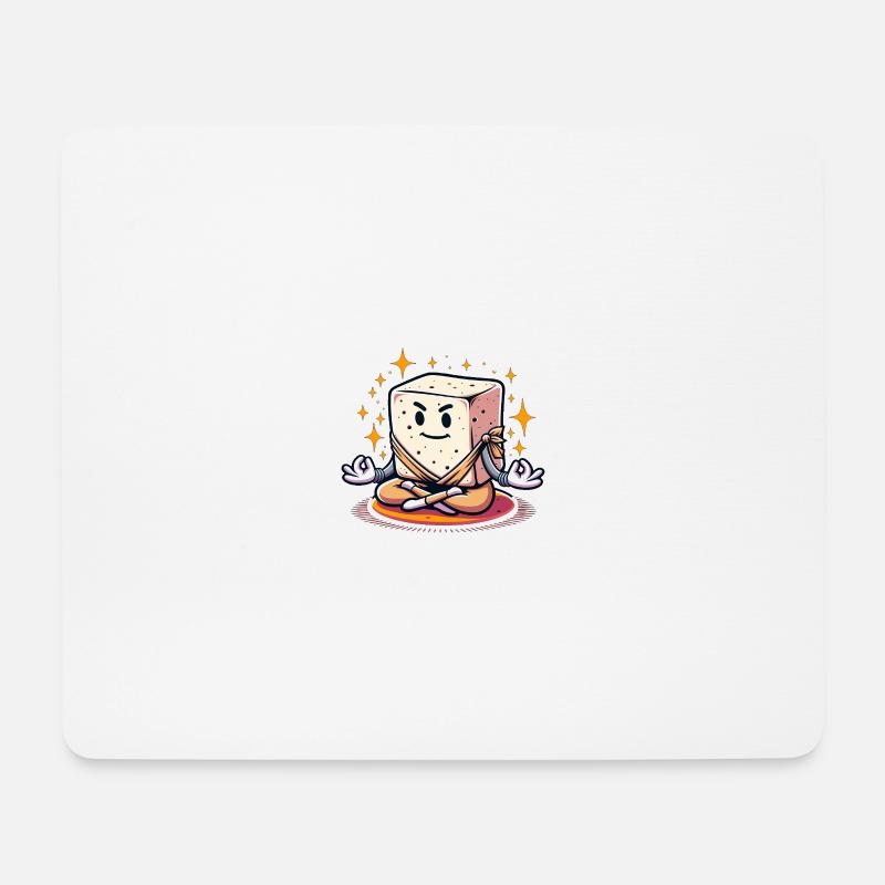 Zen-Tofu-Meister - Mousepad (Querformat) - Weiß