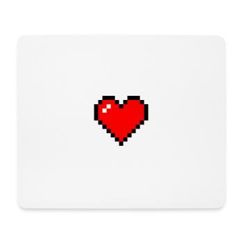 Cute Pixel Art Heart Heart Love Love Red - Mouse Pad (horizontal) - white - Front