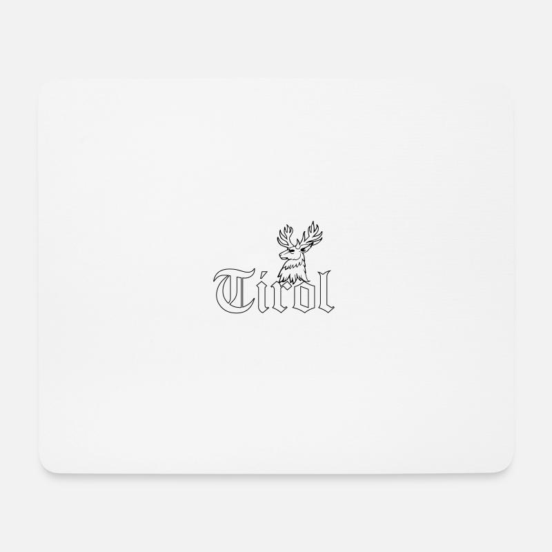 Tirol T-Shirt mit Hirsch - Mousepad (Querformat) - Weiß